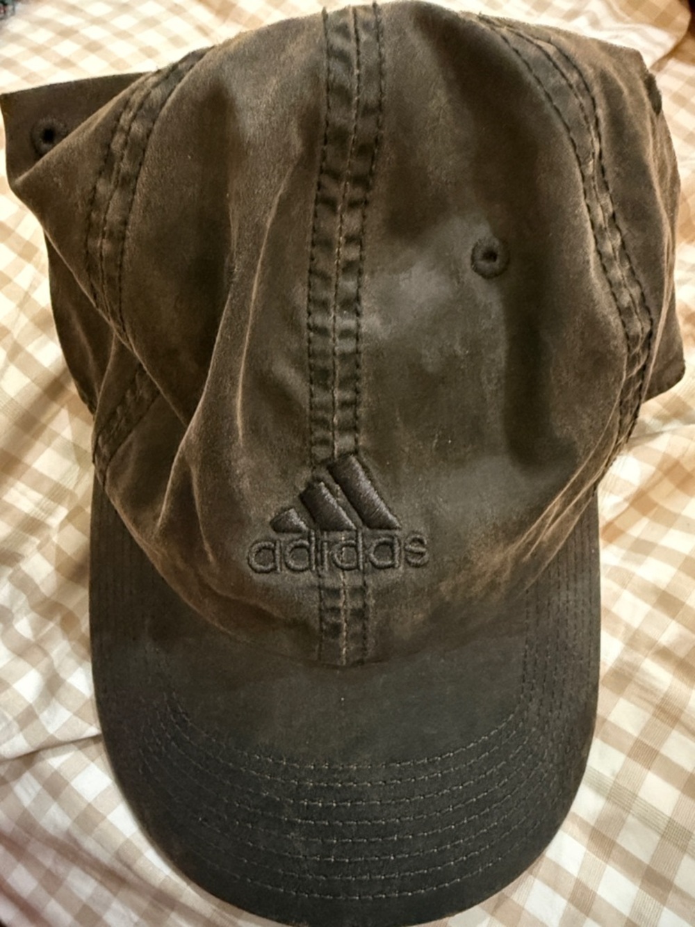 Never been worn! Adidas Brown Washed Baseball Cap with Embroidered Logo